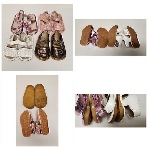 Squeaky Feet/Lanie Cakes Little Girls Sandals Size 4/5 Lots of 4 - Picture 3 of 16